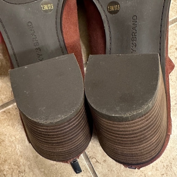 Lucky Brand Kalli Sable peep toe leather booties - Picture 8 of 9